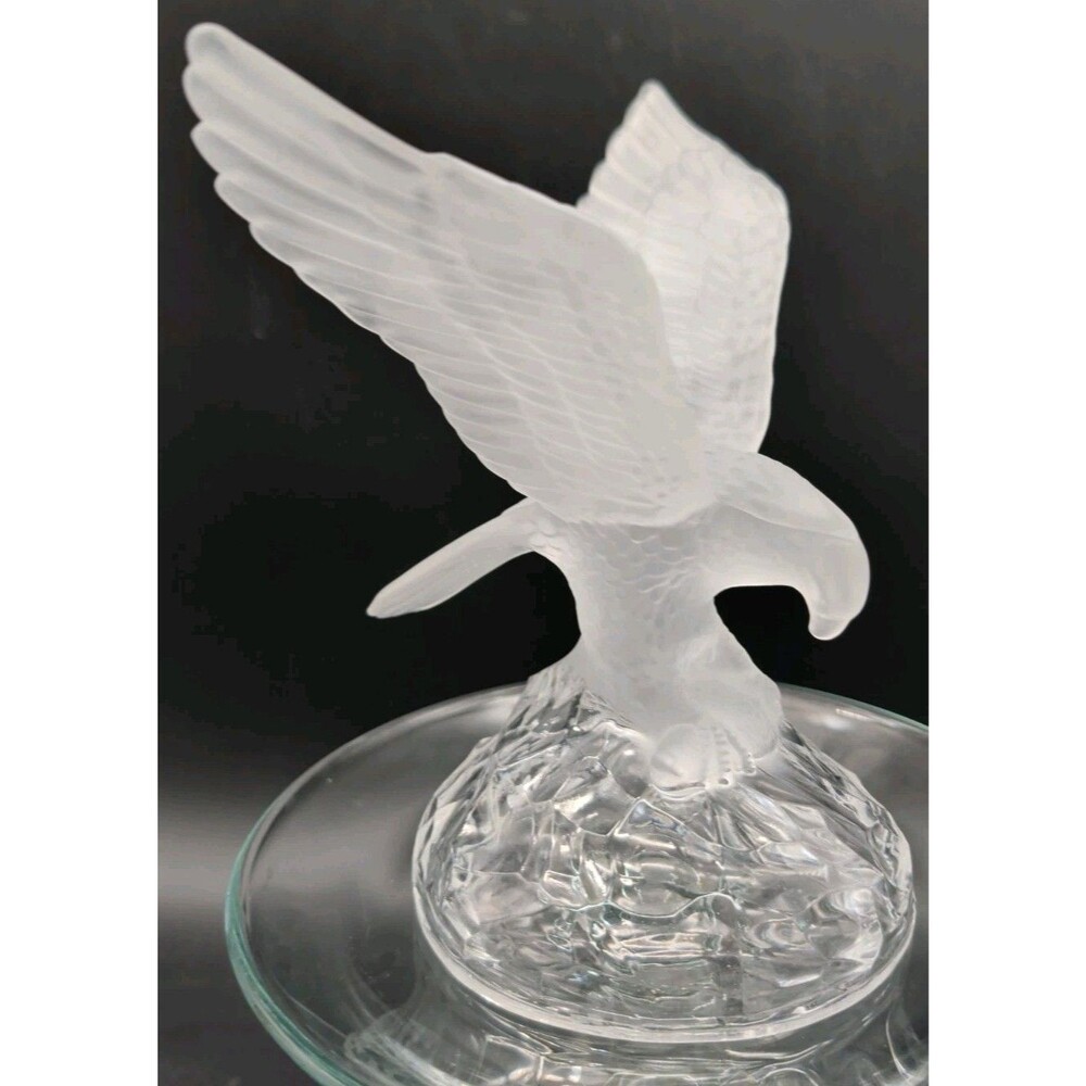 Cristal D’Arques Bald Eagle Crystal Glass Sculpture Figurine Eagle Scout Deco